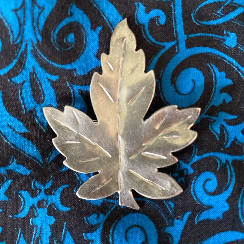 Vintage Bob Ford Sterling Leaf Pin